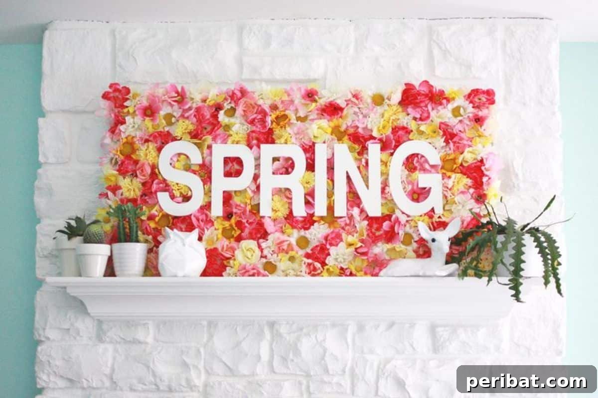 Craft Your Spring: 50 Fresh Home Decor Ideas 15 Spring Wallflowers Sign