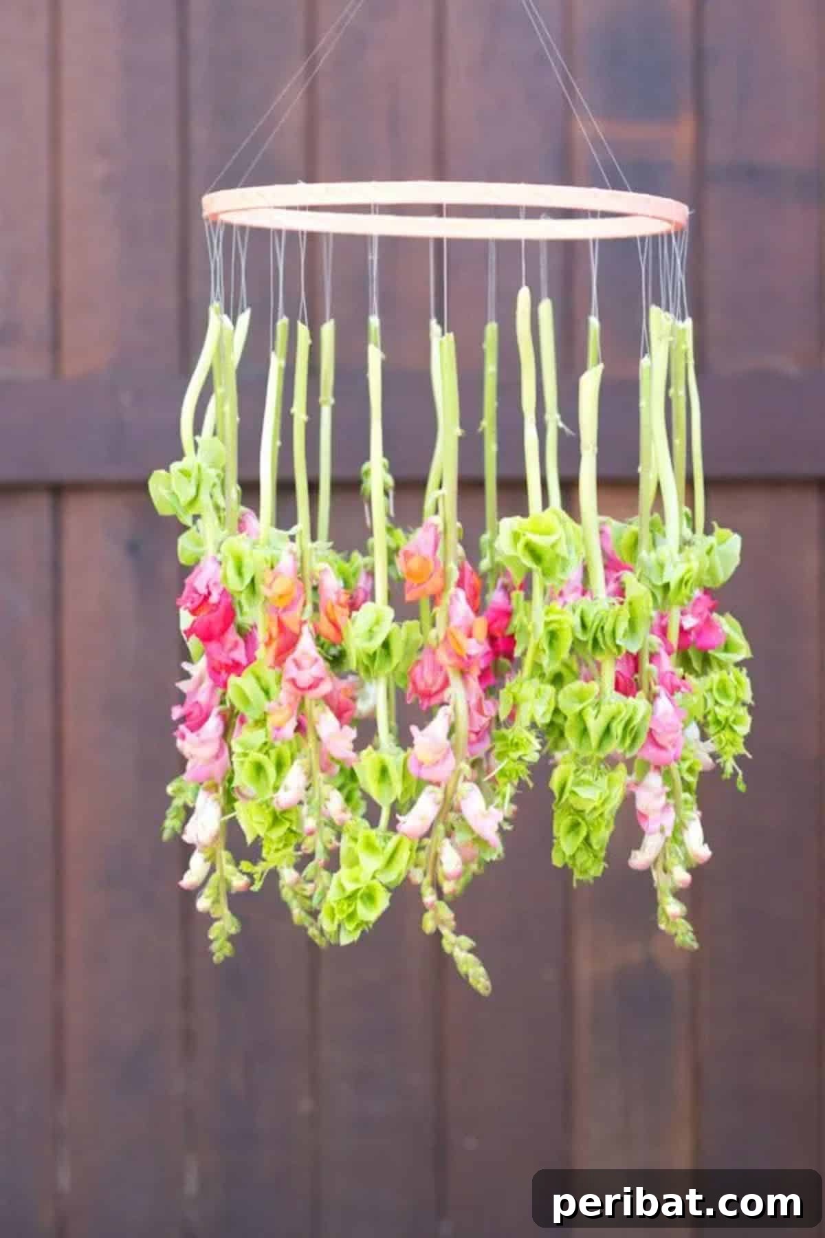 Craft Your Spring: 50 Fresh Home Decor Ideas 16 DIY Hanging Flower Chandelier