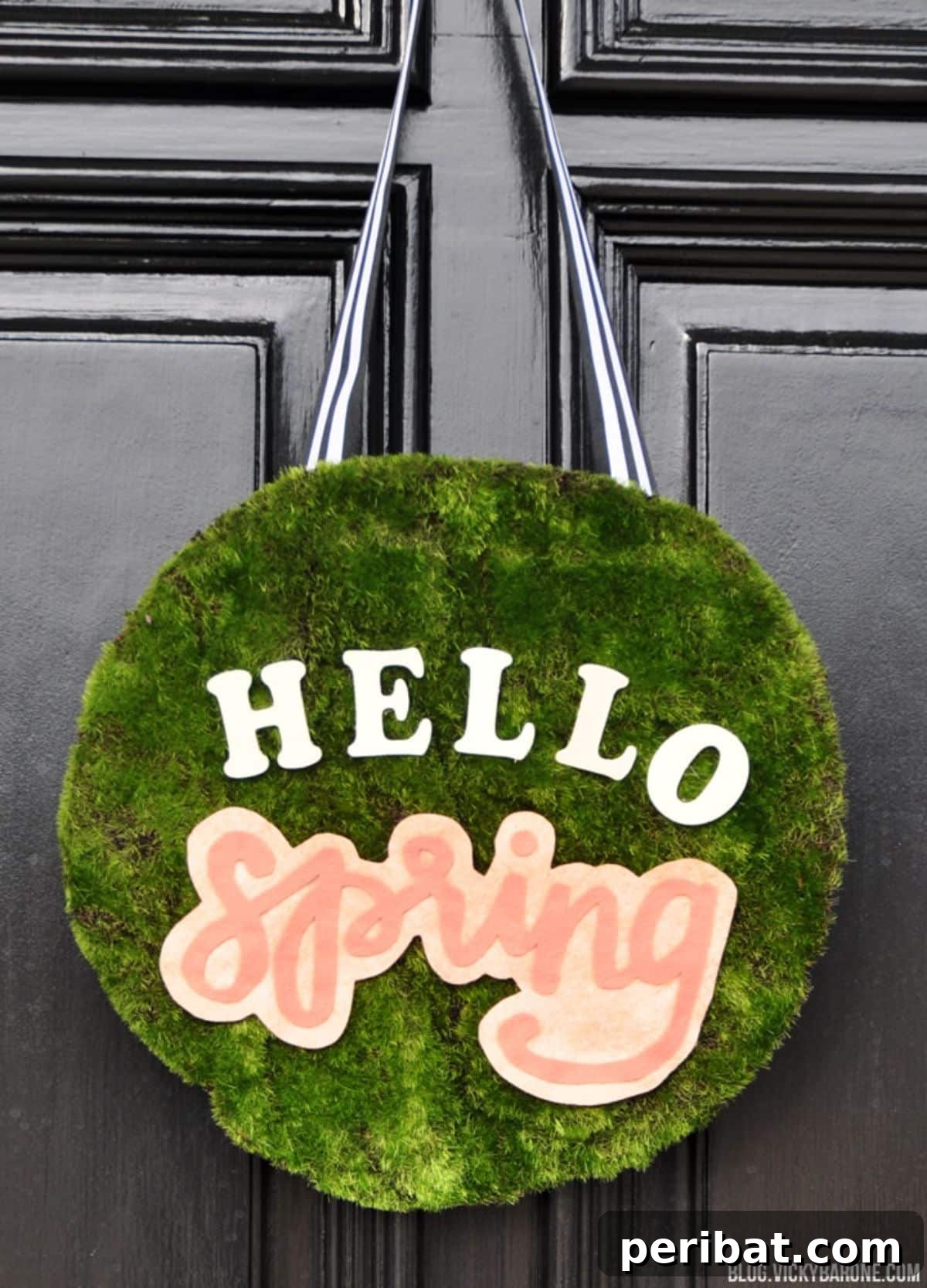 Craft Your Spring: 50 Fresh Home Decor Ideas 22 DIY Moss Door Hanger
