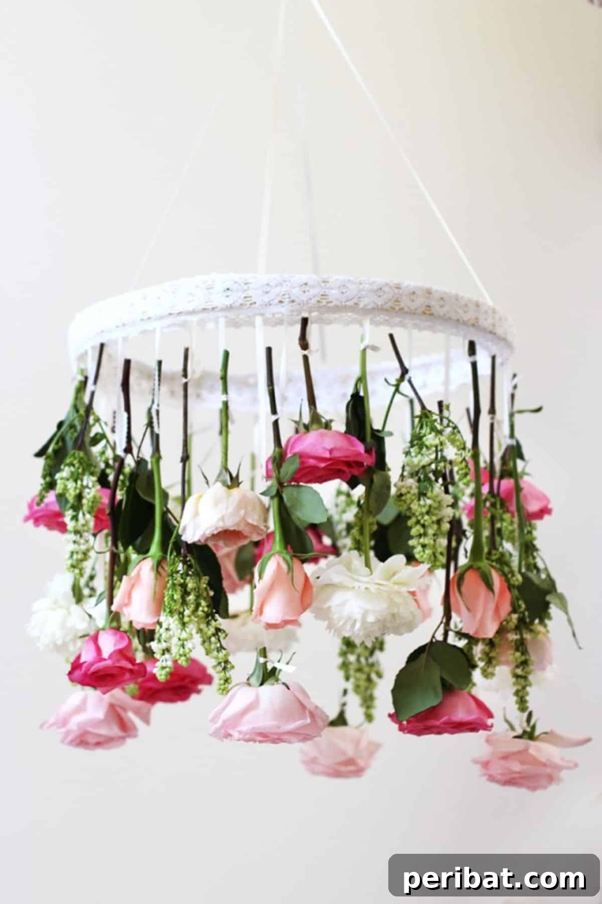 Craft Your Spring: 50 Fresh Home Decor Ideas 30 DIY Flower Chandelier