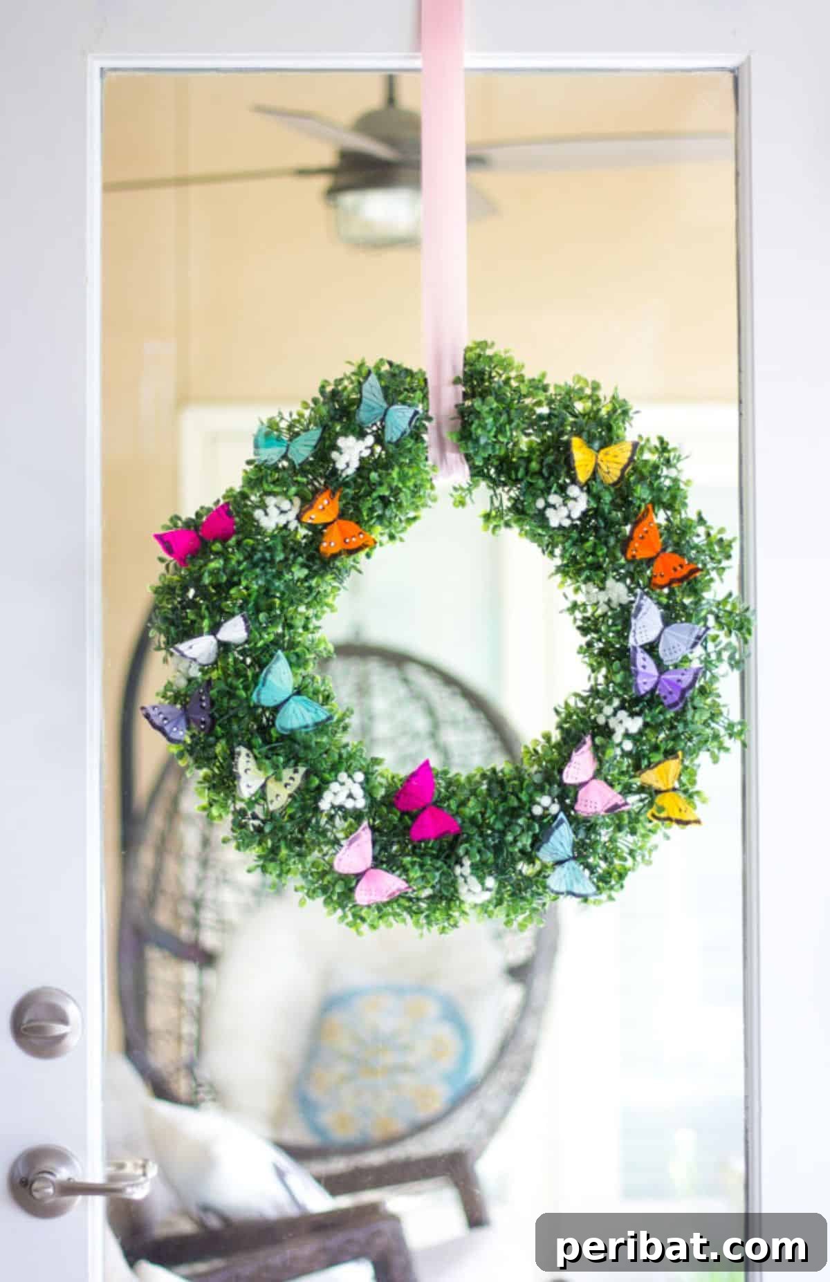 Craft Your Spring: 50 Fresh Home Decor Ideas 46 DIY Spring Butterfly Wreath