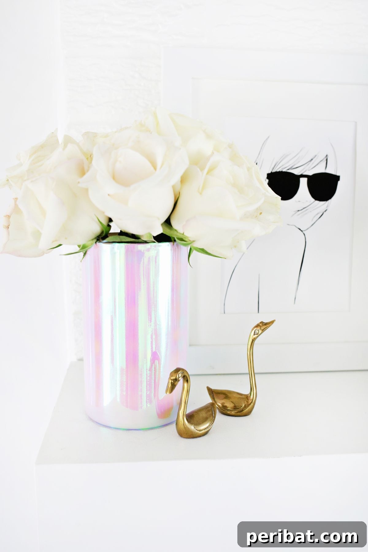 Craft Your Spring: 50 Fresh Home Decor Ideas 7 Holographic Vase DIY