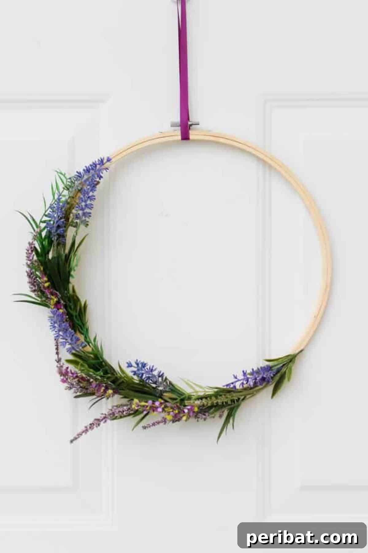 Craft Your Spring: 50 Fresh Home Decor Ideas 8 10 Minute Spring Hoop Wreath