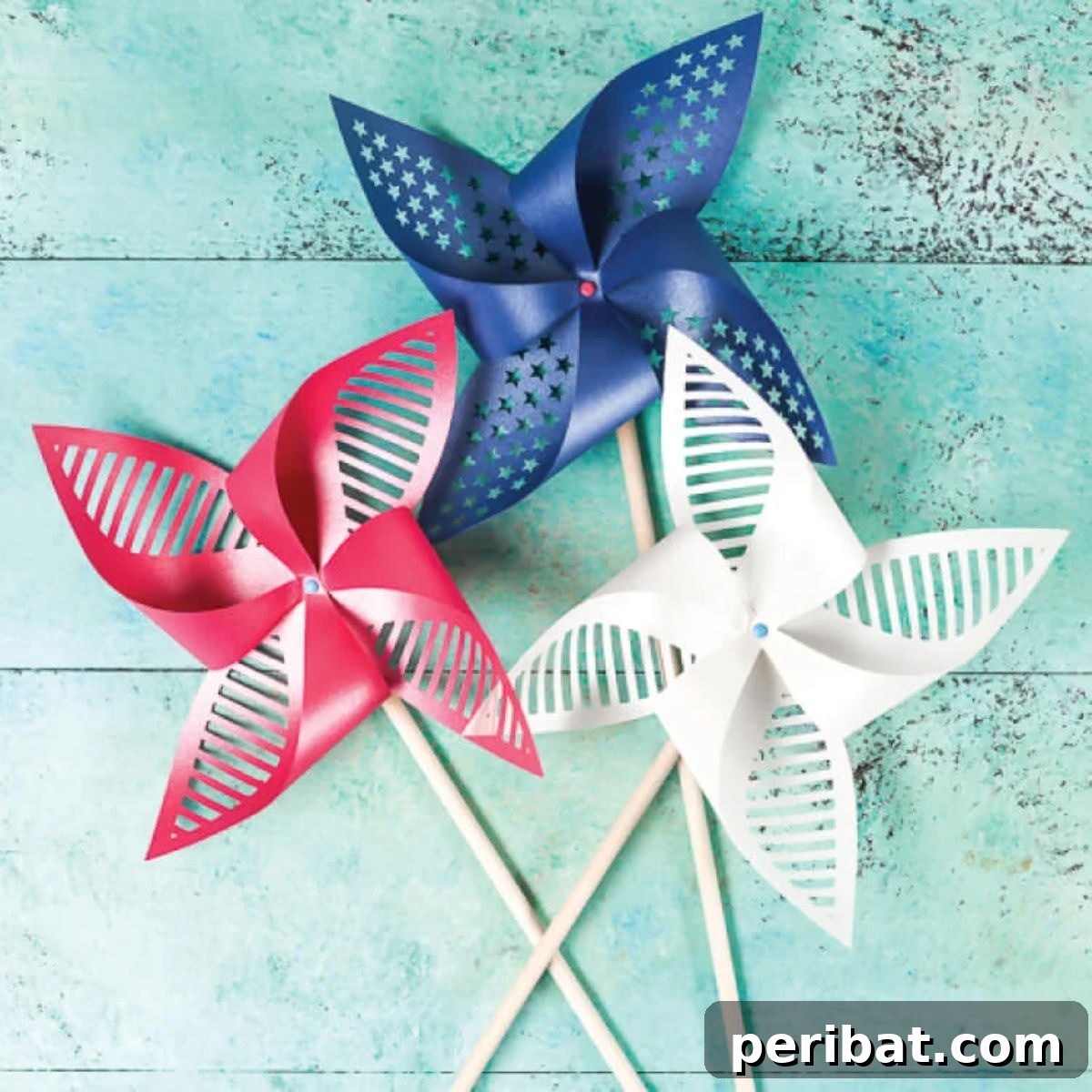 Creative DIY Memorial Day Decor Ideas 12 Patriotic Pinwheels for Cricut & Silhouette