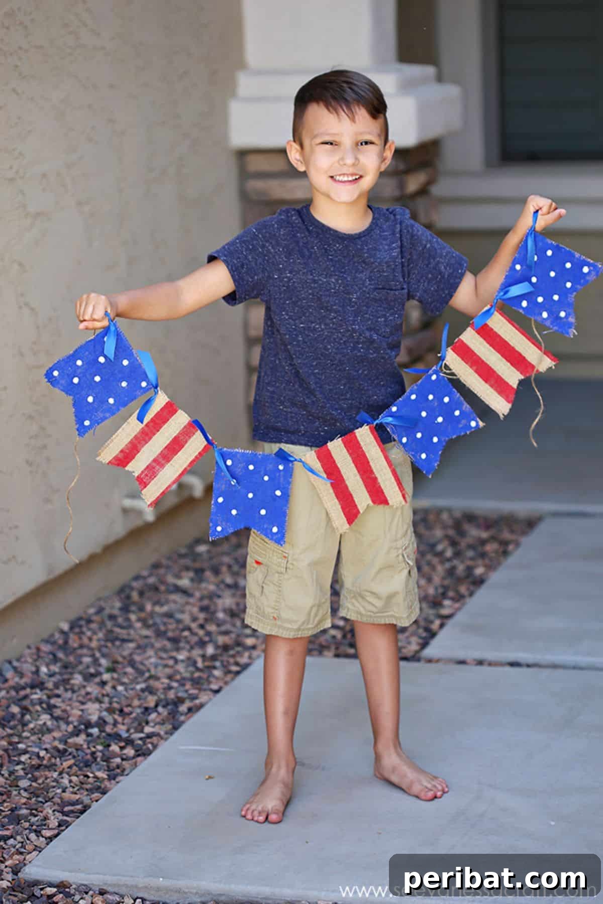 Creative DIY Memorial Day Decor Ideas 3 Painted Burlap Banner
