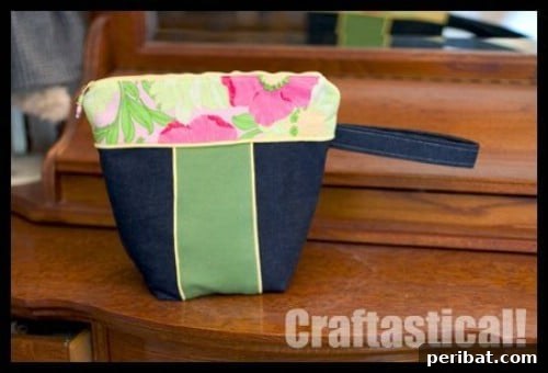 Parça Kumaşlardan Muhteşem Projeler: 100'den Fazla Yaratıcı Değerlendirme Fikri 101 DIY Fabric Scrap Toiletry Bag with Zipper
