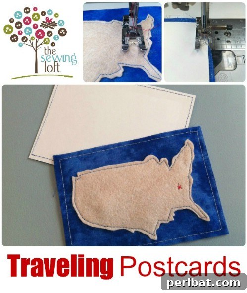 Parça Kumaşlardan Muhteşem Projeler: 100'den Fazla Yaratıcı Değerlendirme Fikri 103 DIY Fabric Scrap Travel Postcards (US States)