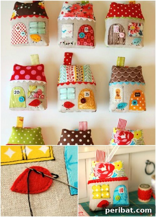 Parça Kumaşlardan Muhteşem Projeler: 100'den Fazla Yaratıcı Değerlendirme Fikri 15 DIY Fabric Scraps Home for the Holidays Ornament