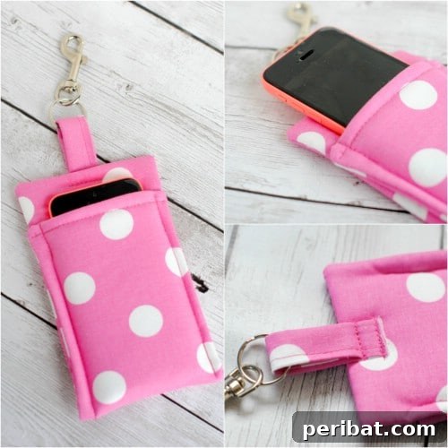 Parça Kumaşlardan Muhteşem Projeler: 100'den Fazla Yaratıcı Değerlendirme Fikri 3 DIY Fabric Phone Wallet with Clip