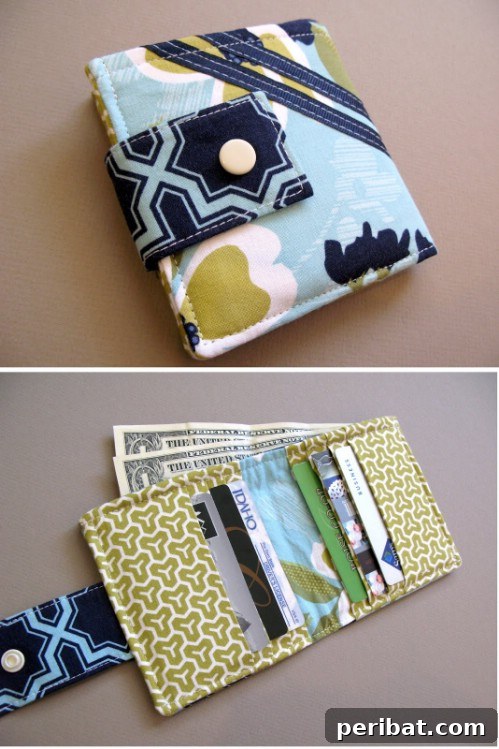 Parça Kumaşlardan Muhteşem Projeler: 100'den Fazla Yaratıcı Değerlendirme Fikri 26 DIY Fabric Quilted Bifold Wallet