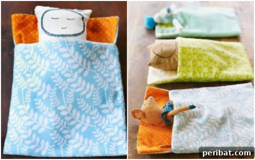 Parça Kumaşlardan Muhteşem Projeler: 100'den Fazla Yaratıcı Değerlendirme Fikri 35 DIY Fabric Stuffed Animal Sleeping Bags