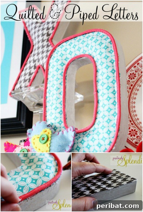 Parça Kumaşlardan Muhteşem Projeler: 100'den Fazla Yaratıcı Değerlendirme Fikri 37 DIY Quilted Fabric Scrap Letters