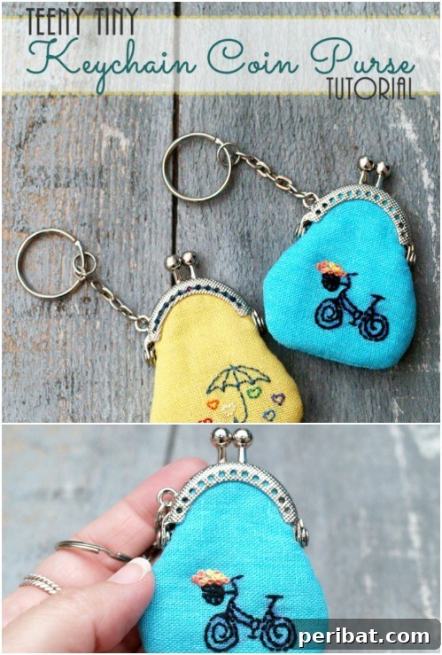 Parça Kumaşlardan Muhteşem Projeler: 100'den Fazla Yaratıcı Değerlendirme Fikri 38 DIY Fabric Scrap Keychain Coin Purse