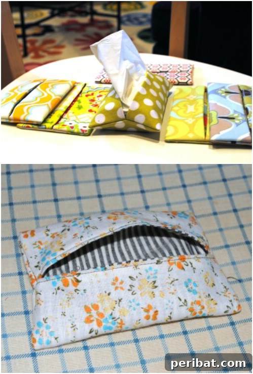 Parça Kumaşlardan Muhteşem Projeler: 100'den Fazla Yaratıcı Değerlendirme Fikri 40 DIY Fabric Scrap Kleenex Pouch