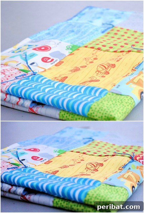 Parça Kumaşlardan Muhteşem Projeler: 100'den Fazla Yaratıcı Değerlendirme Fikri 41 DIY Fabric Scrap Baby Blanket