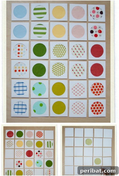 Parça Kumaşlardan Muhteşem Projeler: 100'den Fazla Yaratıcı Değerlendirme Fikri 42 DIY Fabric Scrap Memory Game for Kids