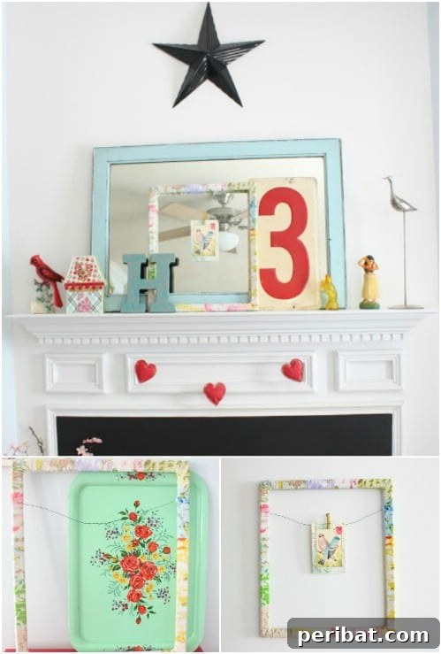 Parça Kumaşlardan Muhteşem Projeler: 100'den Fazla Yaratıcı Değerlendirme Fikri 46 DIY Fabric Scrap Covered Picture Frame