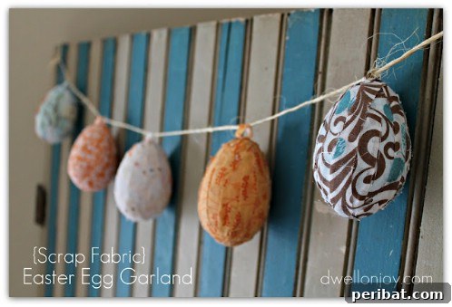 Parça Kumaşlardan Muhteşem Projeler: 100'den Fazla Yaratıcı Değerlendirme Fikri 53 DIY Fabric Scrap Covered Decorative Eggs