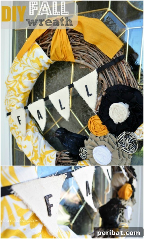 Parça Kumaşlardan Muhteşem Projeler: 100'den Fazla Yaratıcı Değerlendirme Fikri 64 DIY Fabric Scrap Fall Wreath Decor