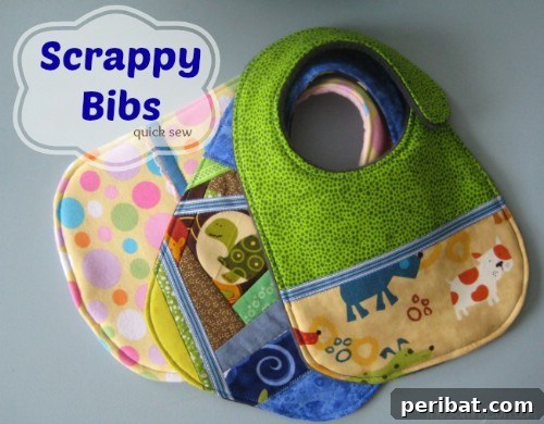 Parça Kumaşlardan Muhteşem Projeler: 100'den Fazla Yaratıcı Değerlendirme Fikri 69 DIY Fabric Scrap Baby Bibs