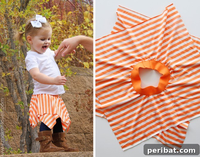 Parça Kumaşlardan Muhteşem Projeler: 100'den Fazla Yaratıcı Değerlendirme Fikri 8 DIY Kids Double Layer Square Circle Skirt