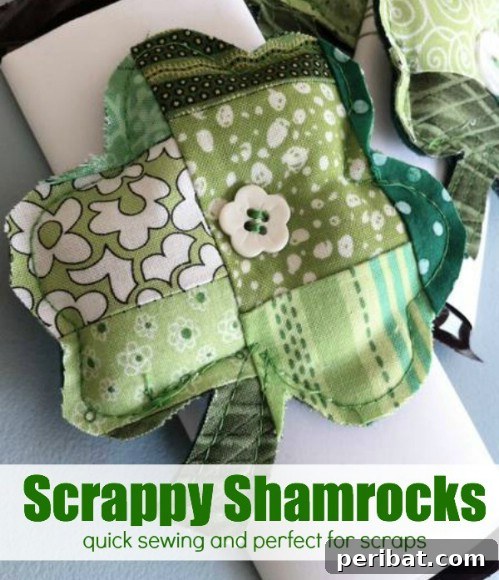 Parça Kumaşlardan Muhteşem Projeler: 100'den Fazla Yaratıcı Değerlendirme Fikri 71 DIY Fabric Scrap Shamrock Decoration