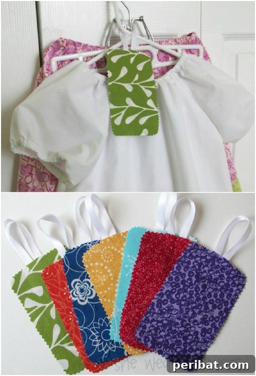 Parça Kumaşlardan Muhteşem Projeler: 100'den Fazla Yaratıcı Değerlendirme Fikri 73 DIY Fabric Scrap Closet Organization Tags