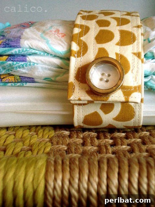 Parça Kumaşlardan Muhteşem Projeler: 100'den Fazla Yaratıcı Değerlendirme Fikri 75 DIY Fabric Scrap Diaper Organizer Strap