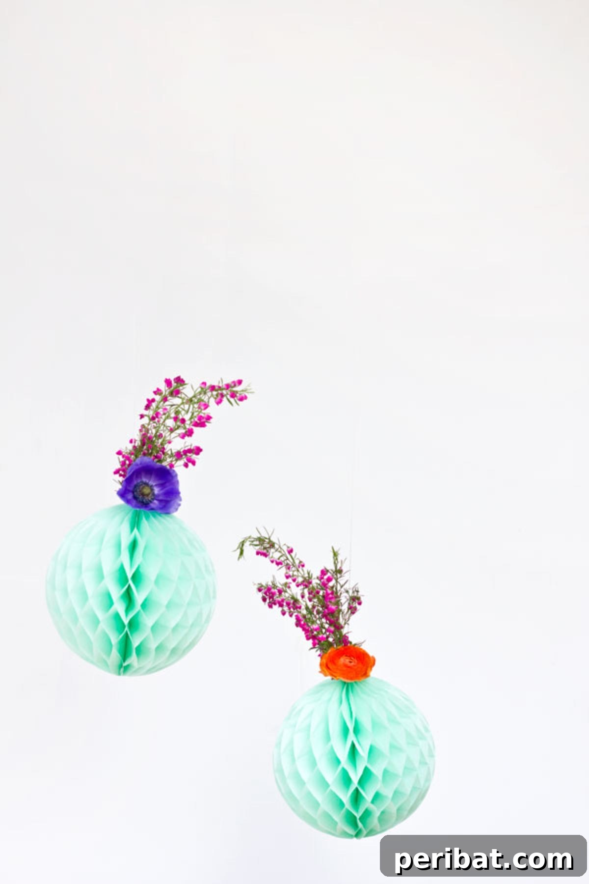 DIY Fresh Flower Honeycomb Decor