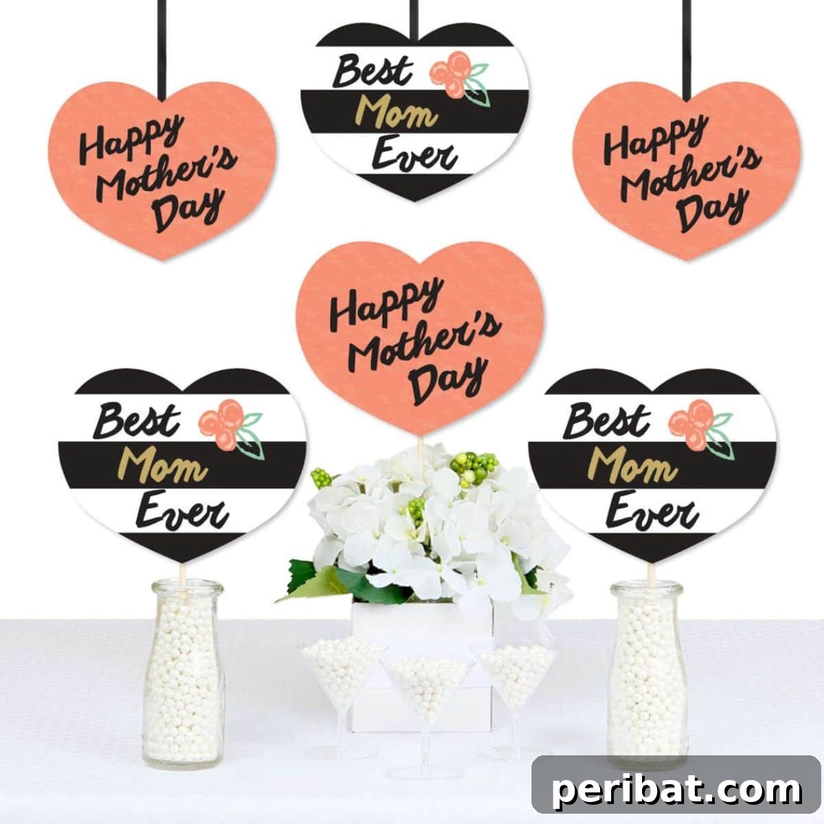 Best Mom Ever - DIY Heart-Shaped Decorations