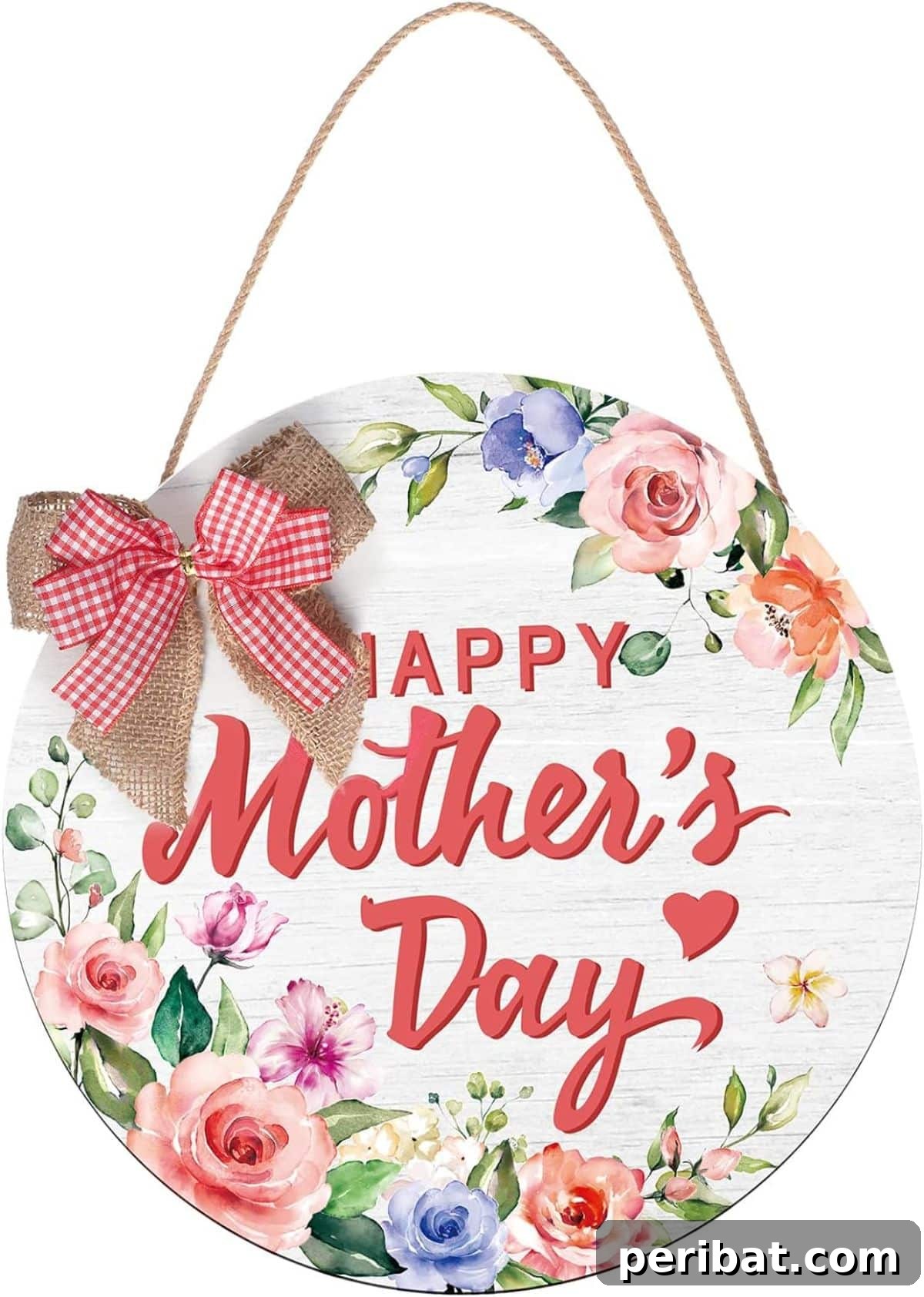 Happy Mother's Day Welcome Sign Wreath