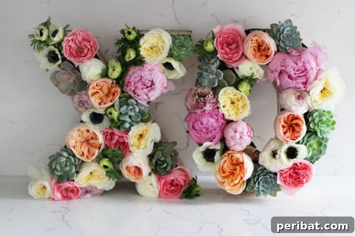 DIY Floral Letters