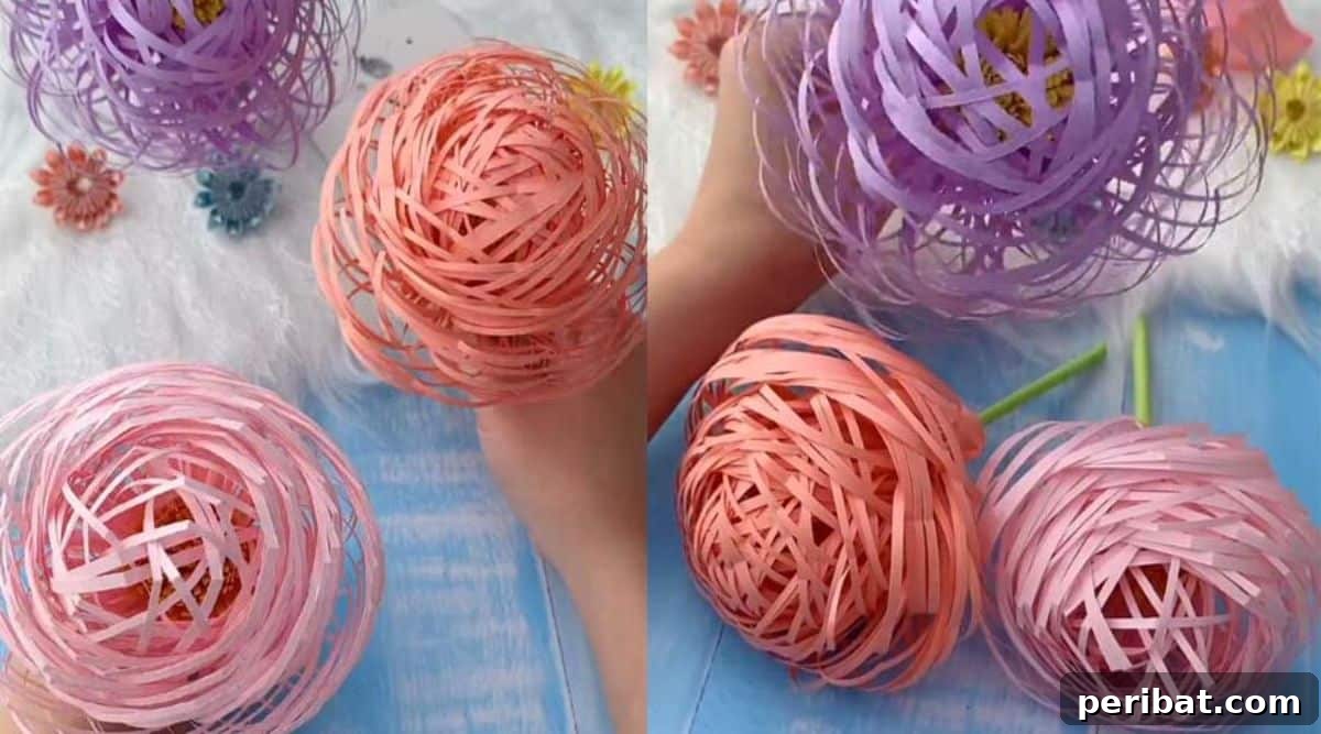 DIY paper flower decorations for Mother's Day