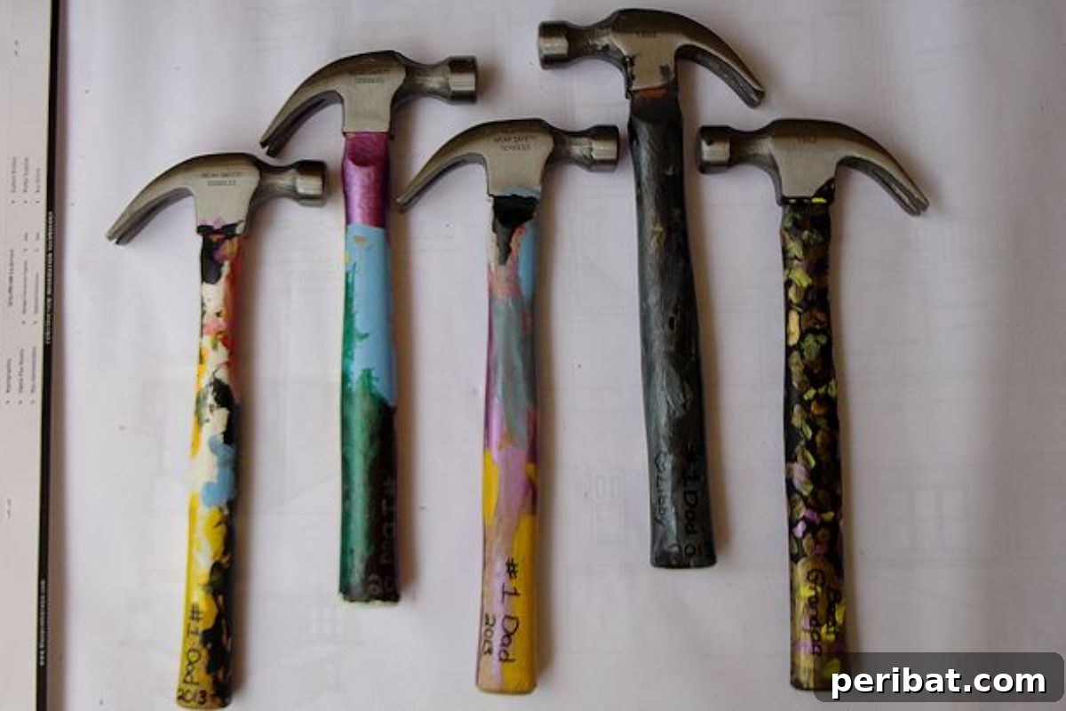 31 Homemade Father's Day Decor and Gift Ideas 17 Easy Father’s Day Craft – Personalized Hammers