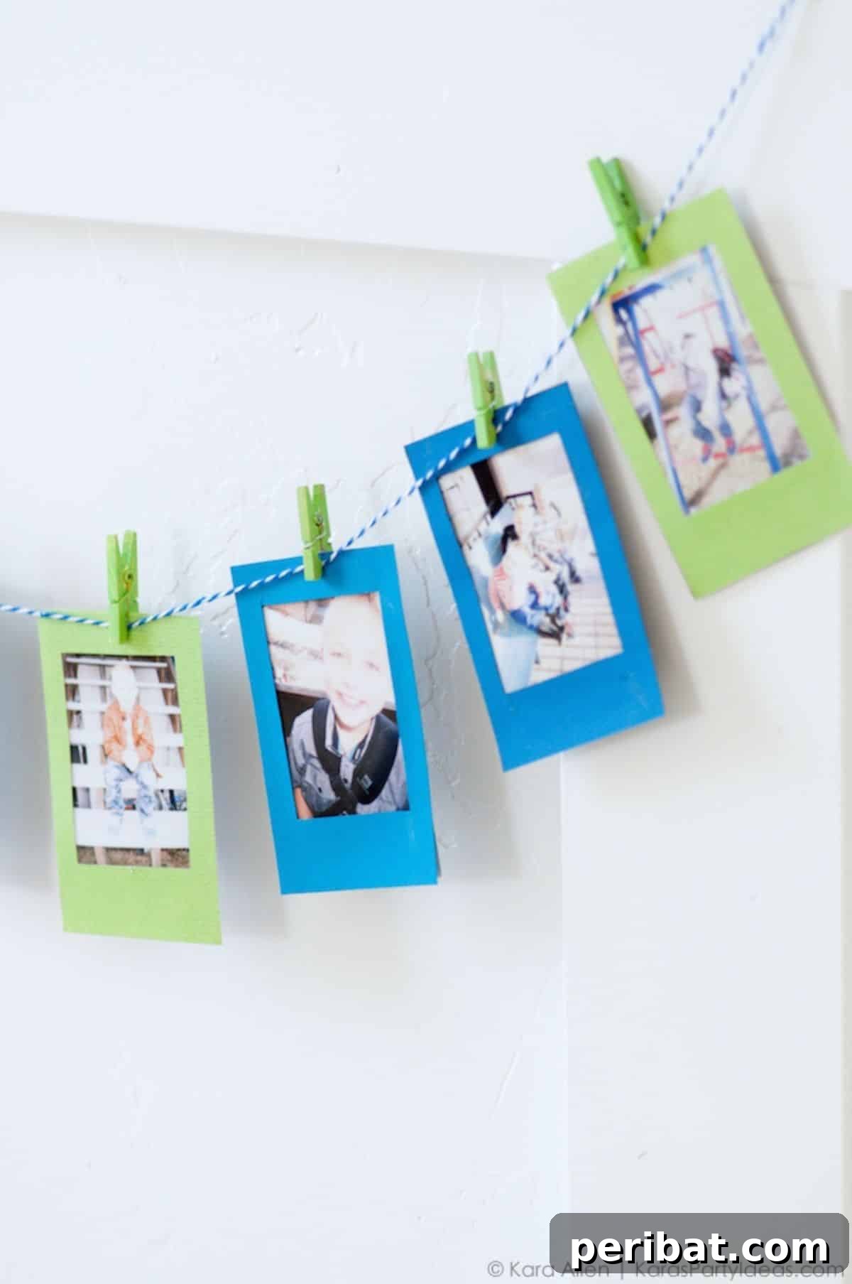 31 Homemade Father's Day Decor and Gift Ideas 22 Father’s Day Instax Photo Banner