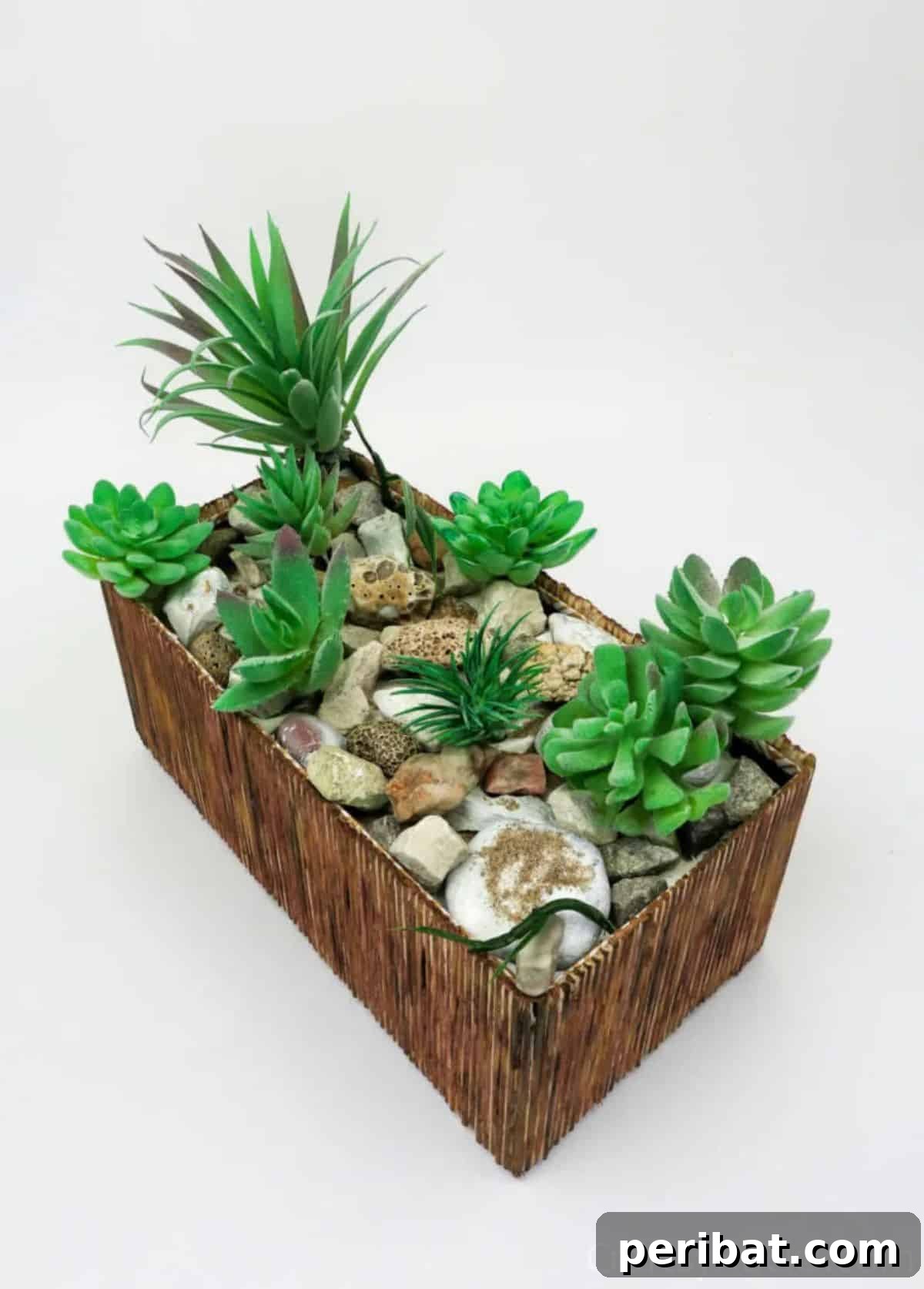 DIY boho-inspired succulent planter as a unique birthday party centerpiece
