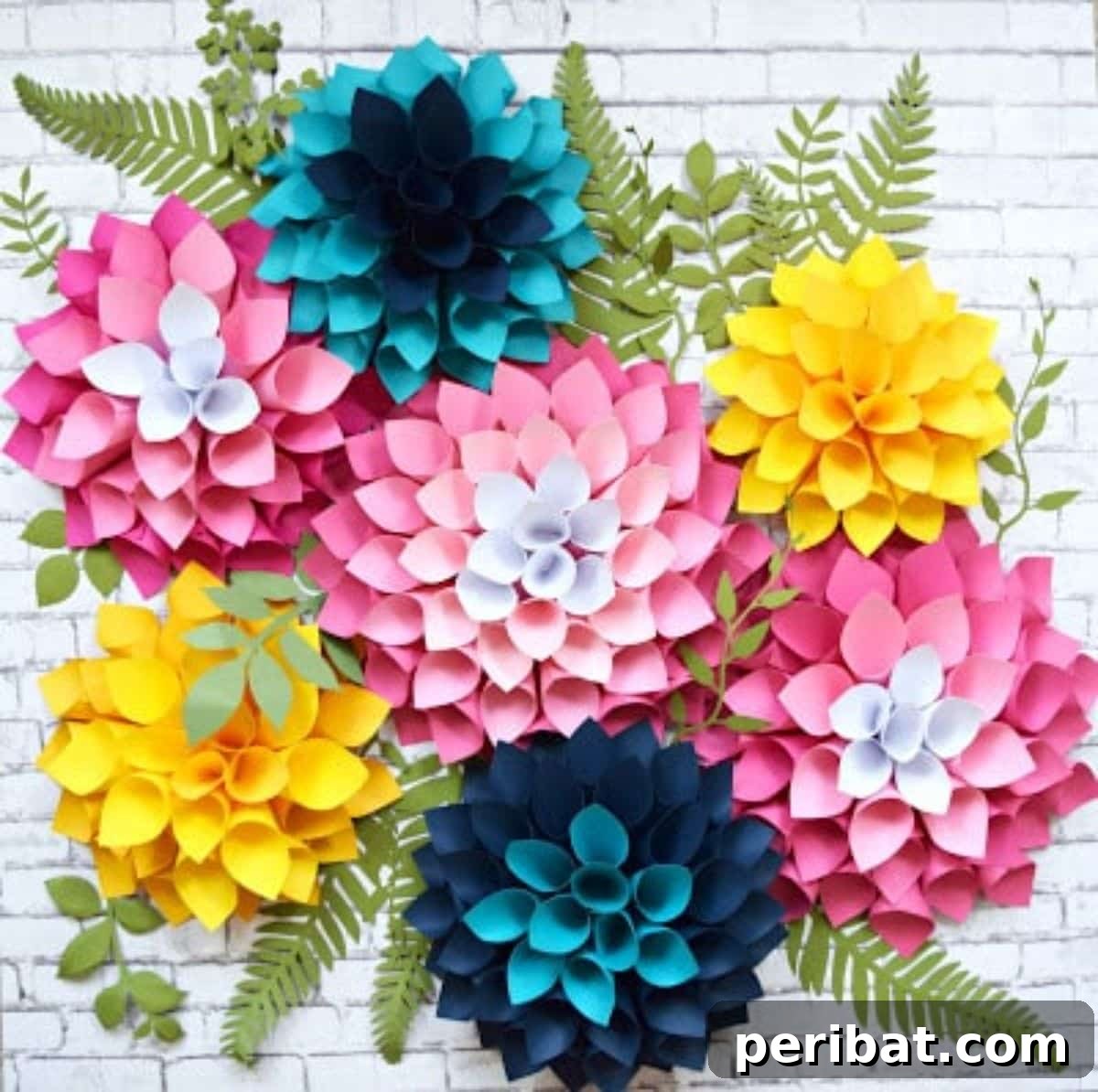 Tutorial for making colossal DIY giant paper dahlia flowers for stunning party walls