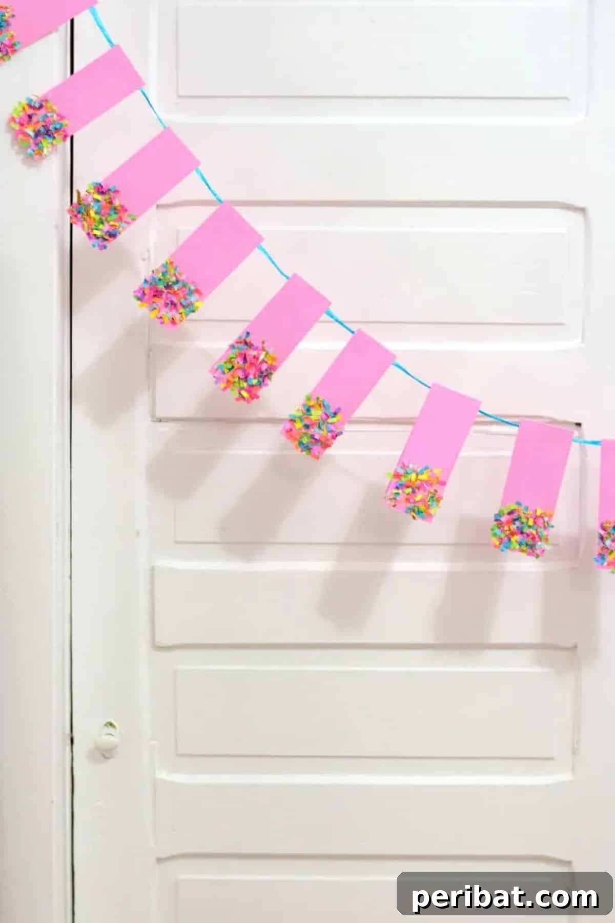 DIY sprinkling confetti banner for a vibrant and personalized birthday celebration