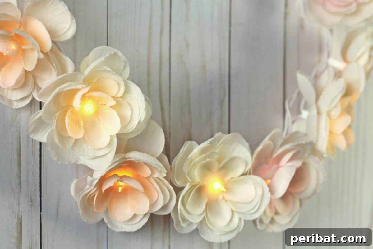 Crafting a radiant DIY floral garland with lights for unforgettable birthday ambiance