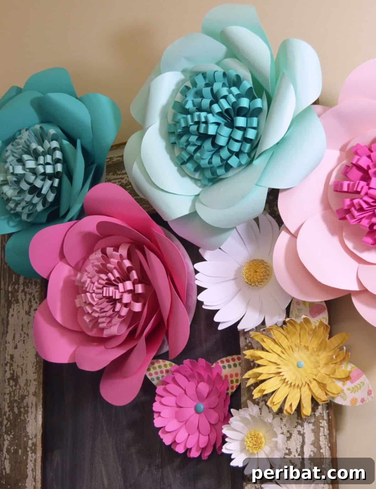 Create captivating oversized paper flowers for elegant birthday decorations