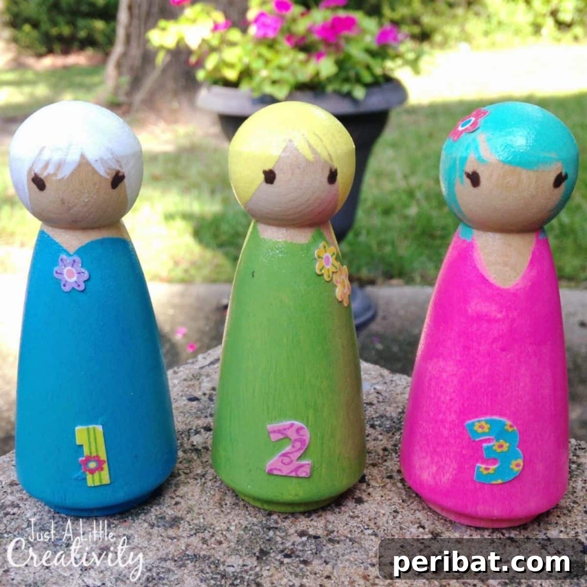 50 Heartfelt Handmade Birthday Gifts 29 Wood Peg People Birthday Dolls