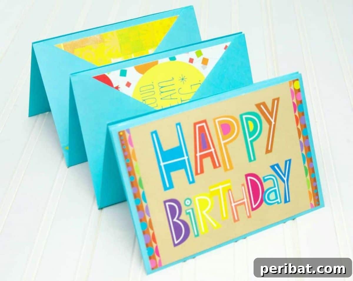 50 Heartfelt Handmade Birthday Gifts 33 DIY Accordion Birthday Card