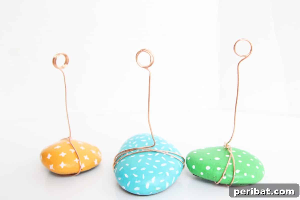 50 Heartfelt Handmade Birthday Gifts 46 Rock Photo Holders