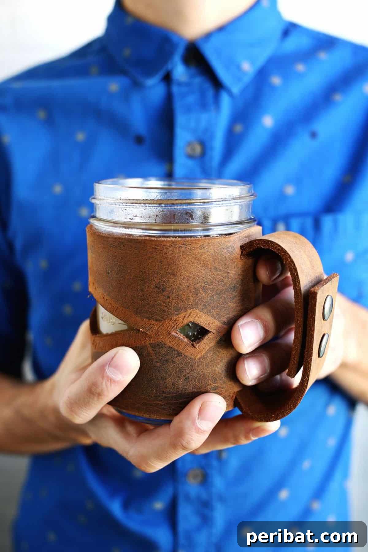 50 Heartfelt Handmade Birthday Gifts 47 Homemade Leather Mason Jar Sleeve