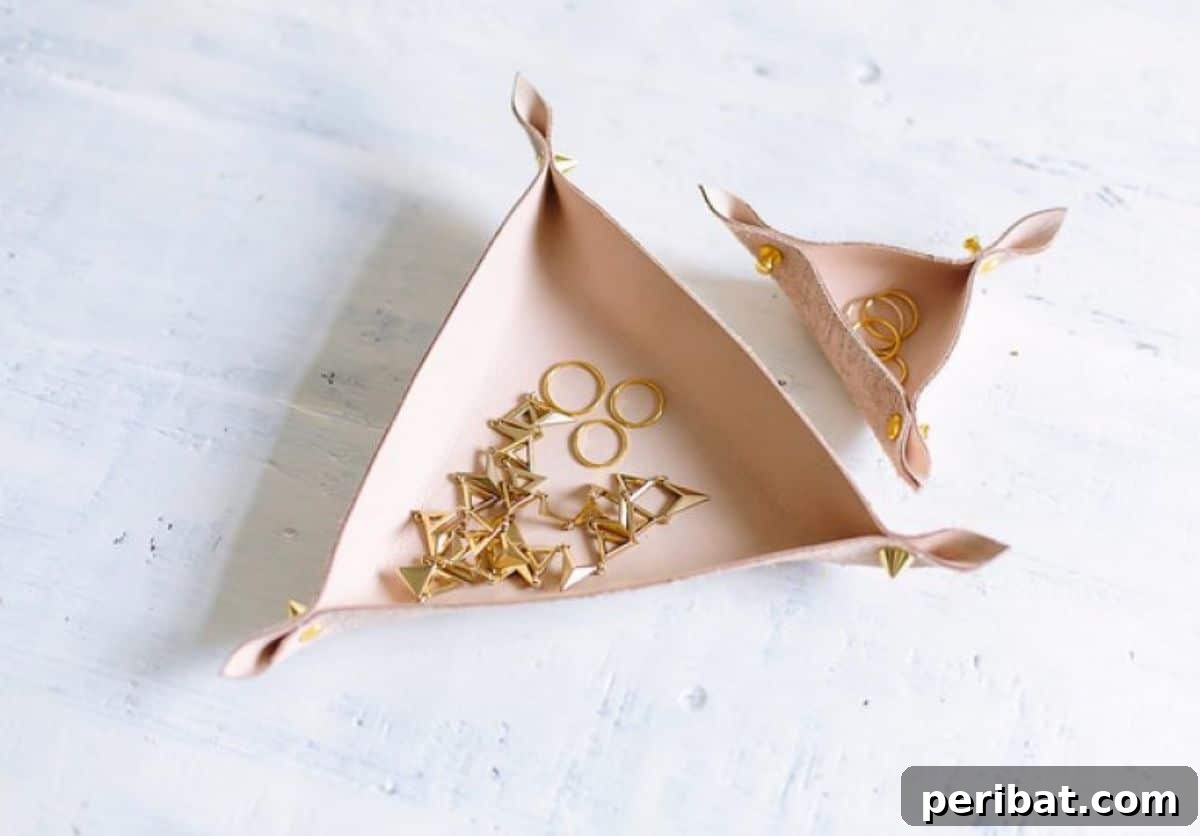 50 Heartfelt Handmade Birthday Gifts 49 DIY Leather Jewelry Dish