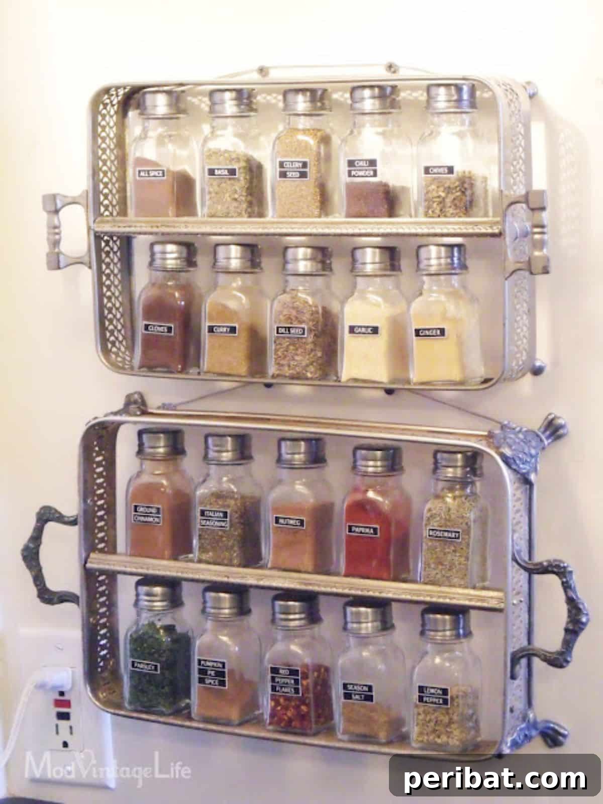 Spice Rack Mastery: 49 Projects and Products 51 Vintage Silver Spice Rack