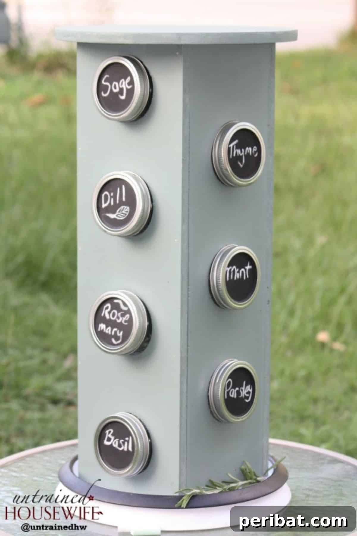 Spice Rack Mastery: 49 Projects and Products 8 Mason Jar Spinning Spice Rack