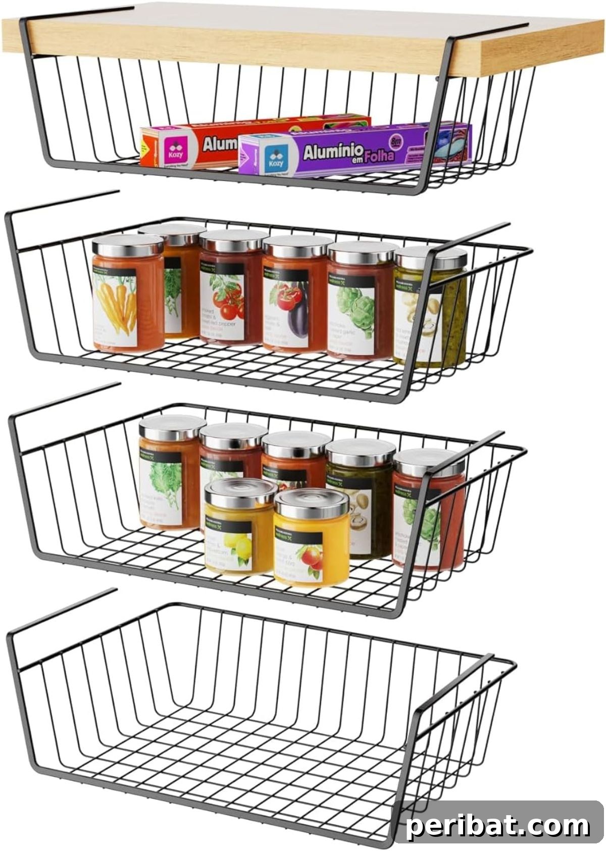 Transform Your Pantry: 45 Shelving Ideas and Creative Builds 26 Hanging Shelf Baskets