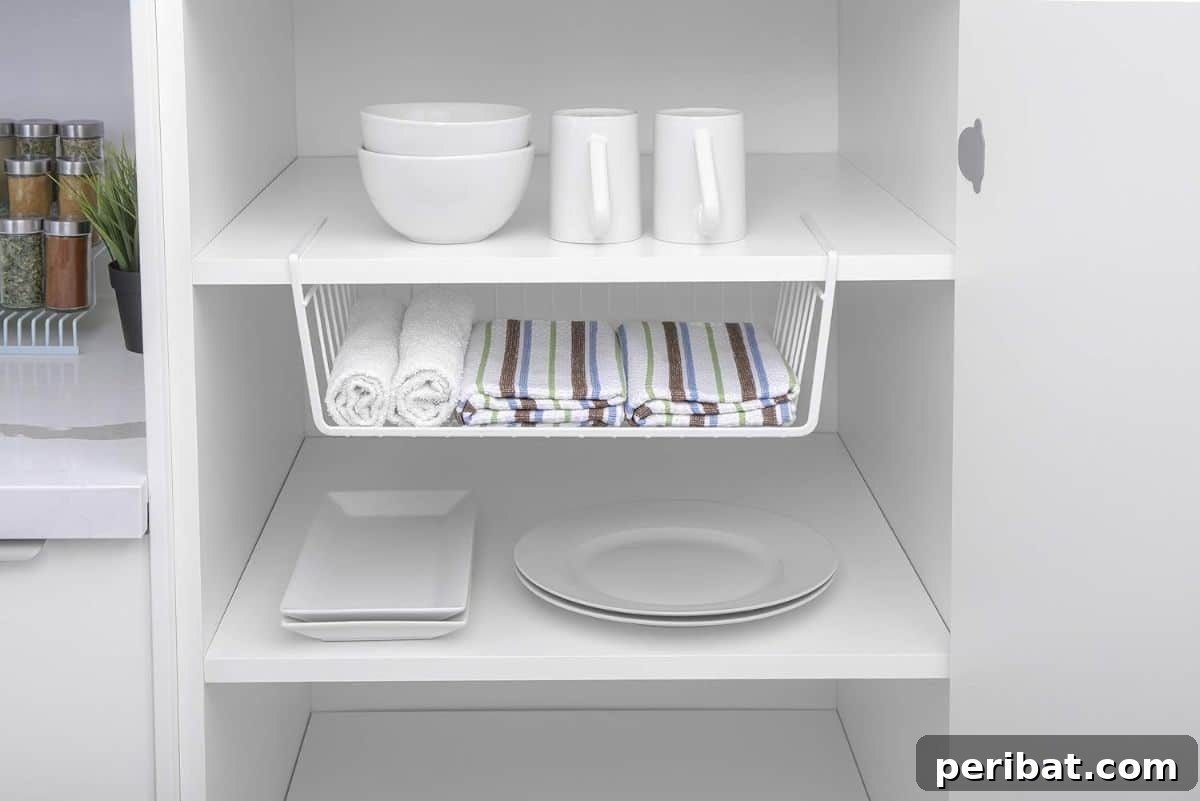 25 Clever DIY Cupboard Organization Hacks 11 Undershelf Storage Basket