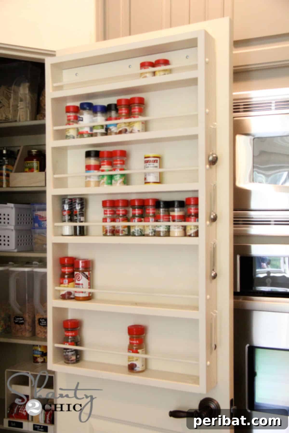 25 Clever DIY Cupboard Organization Hacks 20 DIY Door Spice Rack